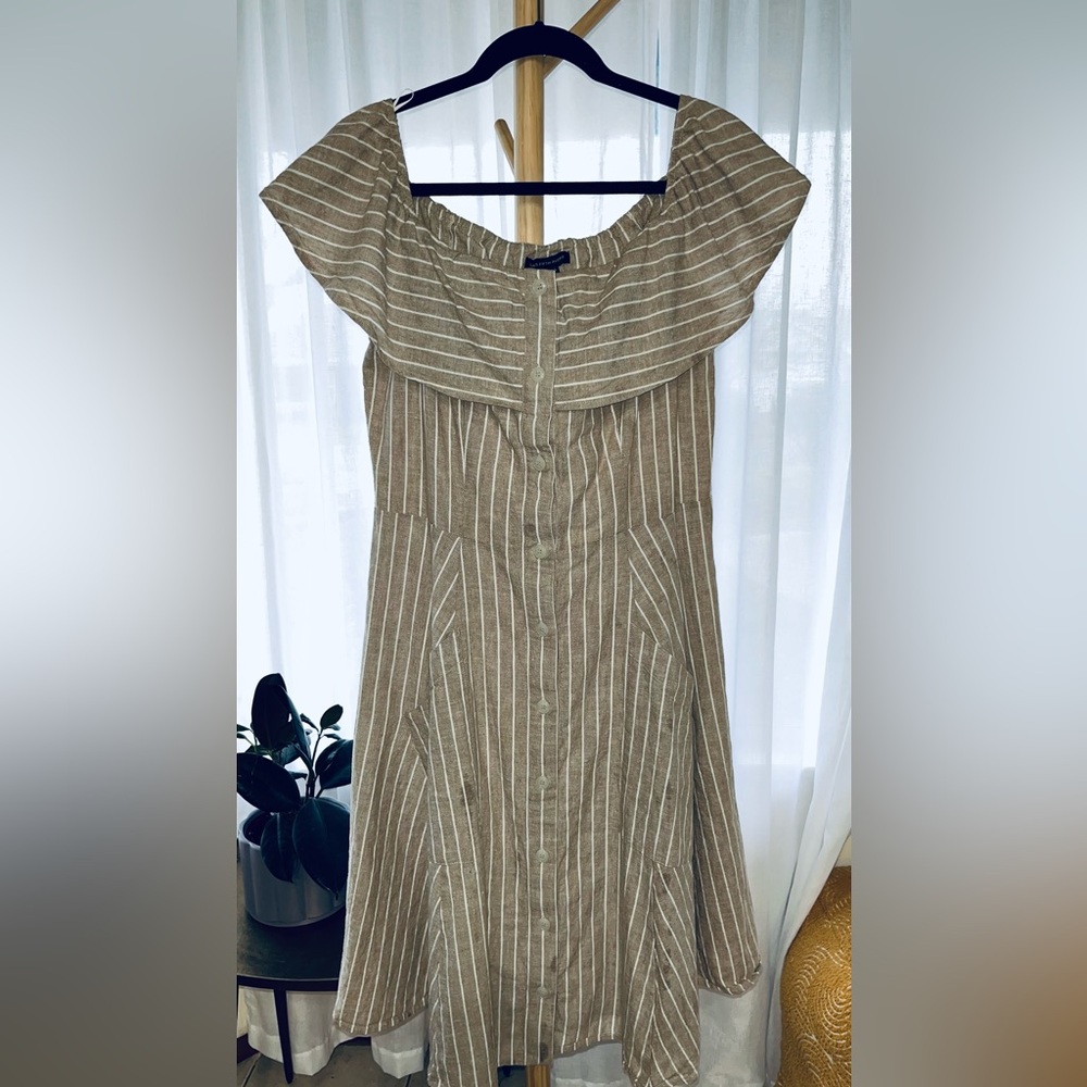 Saks Fifth Avenue Linen Striped Dress